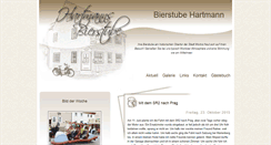 Desktop Screenshot of hartmannsbierstube.de